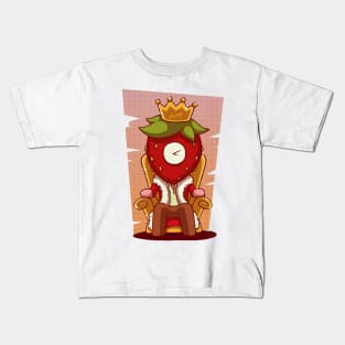 King Strawberry Clock Kids T-Shirt